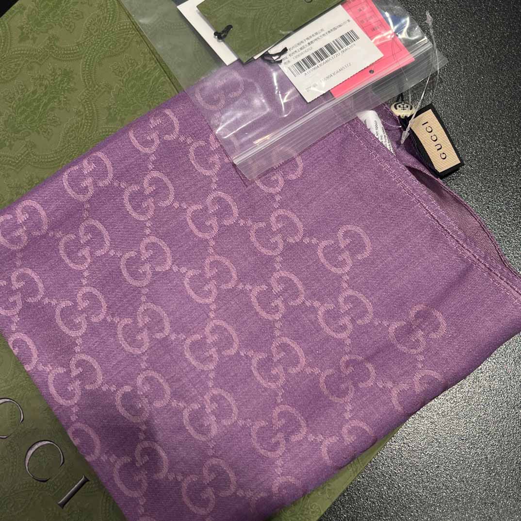 未使用 GUCCI/古驰 古驰 全新香芋紫围巾